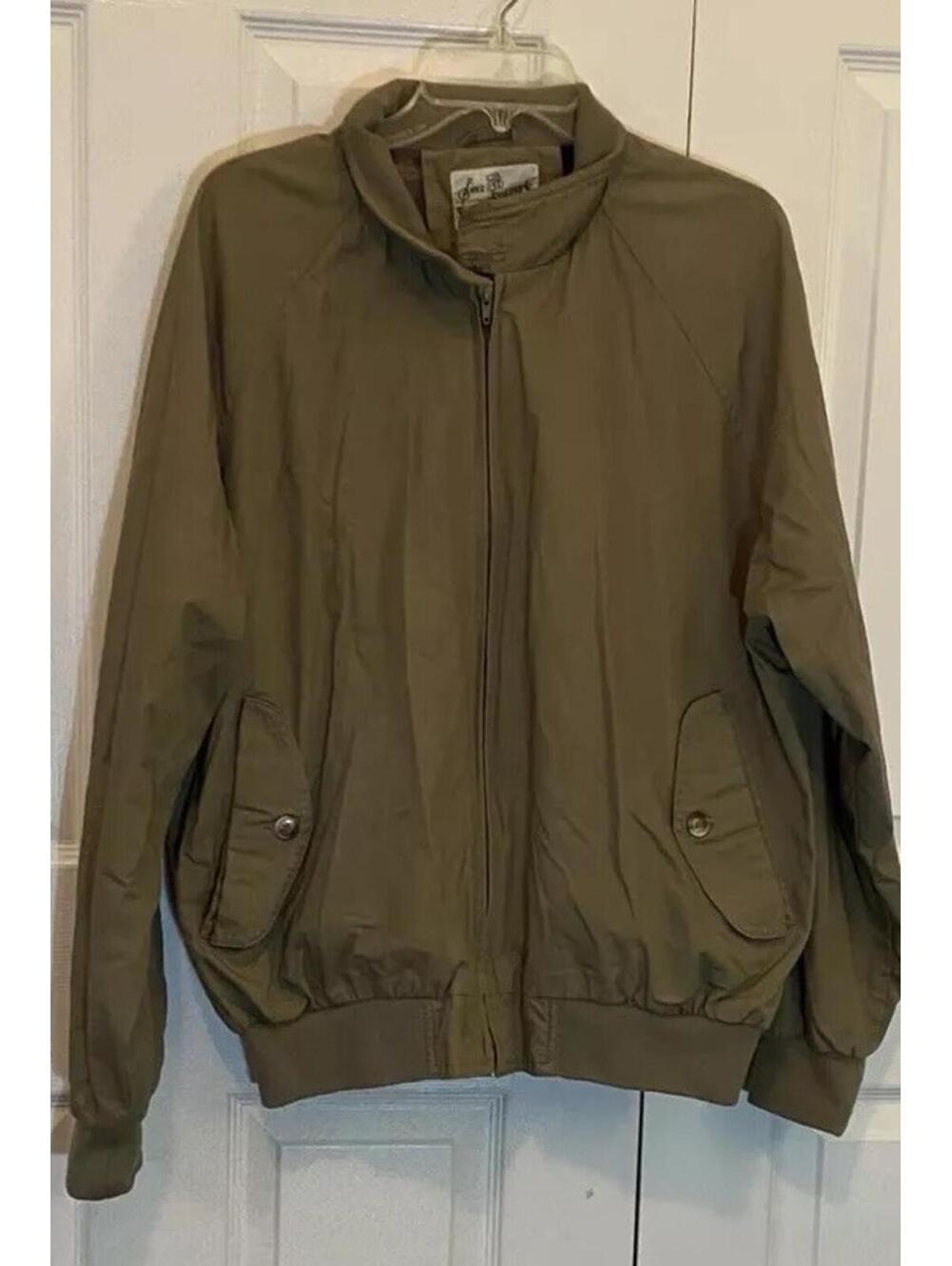 Sears Roebuck Co Vintage Jacket Khaki Zipper Large